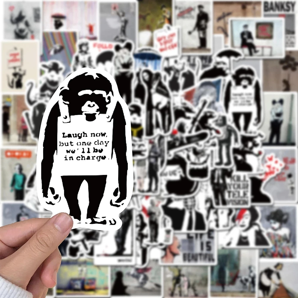 

10/30/67pcs Banksy Street Art Aesthetic Stickers Waterproof Graffiti DIY Motorcycle Notebook Phone Bike Cool Decals Decoration