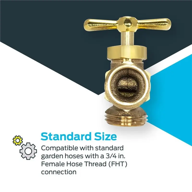 B23B Brass Irrigation Hose With 3/4 Inch Connection- Bibb Design For Efficient For Garden Watering Systems
