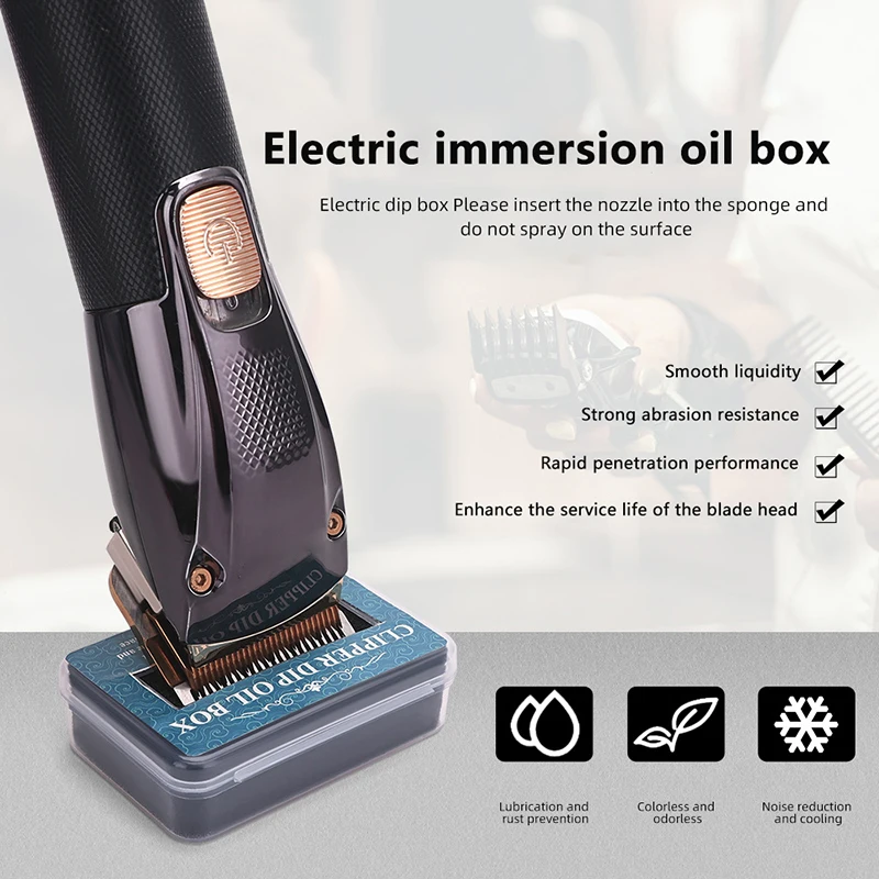 

Lubricating Clipper Oil Box For Hair Blade Oil Blade Rust Prevention Protection Repair Electric Push Barbershop Oil Storage Box