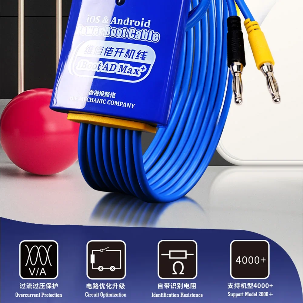 MECHANIC Power Supply Test Cable Mobile Boot Line iBoot AD MAX+ For Android and iPhone 6-13 Series Repair Switch Power Test Cord