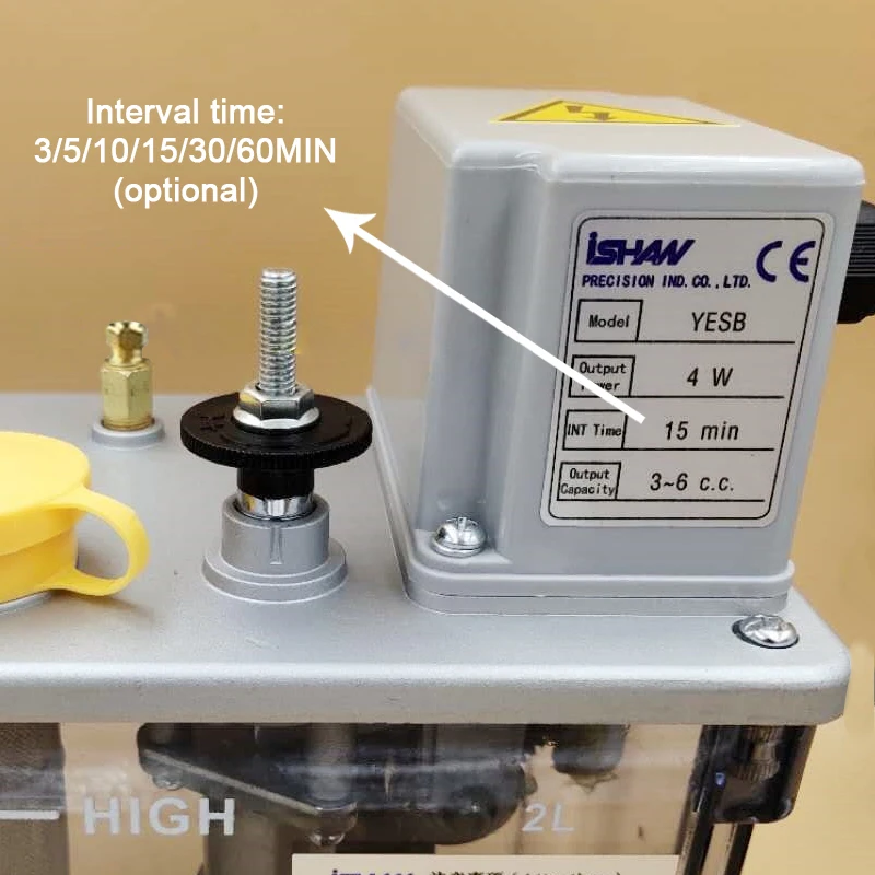 Imagem -05 - Lubrificador Intermitente 2l Lubrifica a Bomba de Óleo 110v 220v 4w Yesb Elétrica Lubrifica o Tempo de Int 10 15 30 60min Opcional o