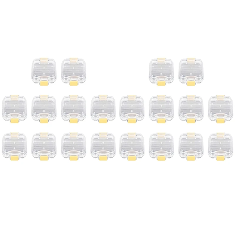 20Pcs Plastic Denture Tooth Box With Film High Quality Denture Storage Box Implant Membrane Tooth Box