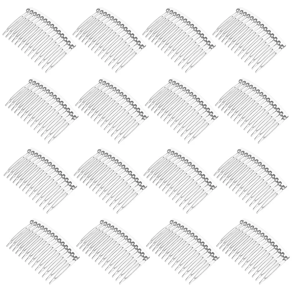 20 Pcs Hair Accessories for Women Combs Clip Bridal Wedding Wide Tooth Clear Fine