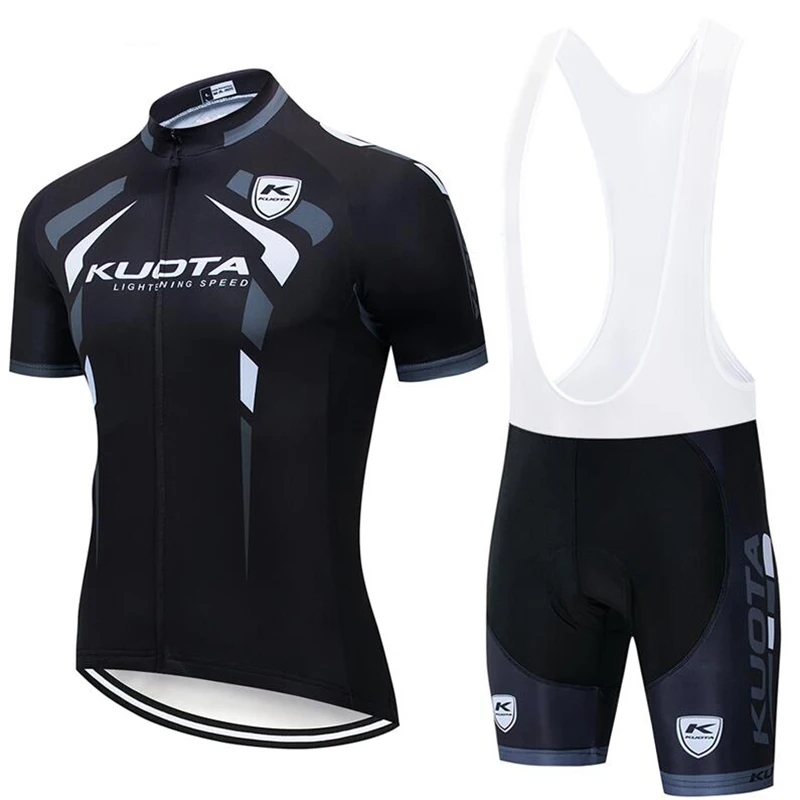 طقم ملابس صيفي للرجال من Kuota بأكمام قصيرة من الجيرسيه للركوب الدراجات شورتات للمريلة من Pro Team ملابس تسمح بتهوية القمصان والملابس