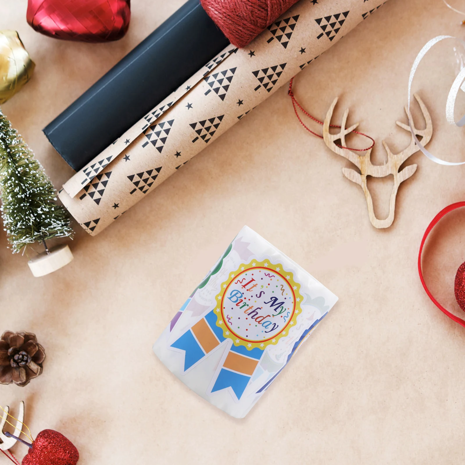 

Birthday Copper Household Gift Sticker for Fun Stickers Roll Of Stickers Gifts Cards Envelopes Round Seal Student Craft Fun