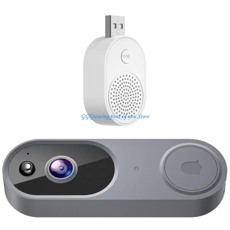 H9EB Kamera Bel Video Nirkabel Bicara 2 Arah dengan Lonceng Penyimpanan Awan Bel Pintu Pengawasan Dalam Ruangan Luar Ruangan