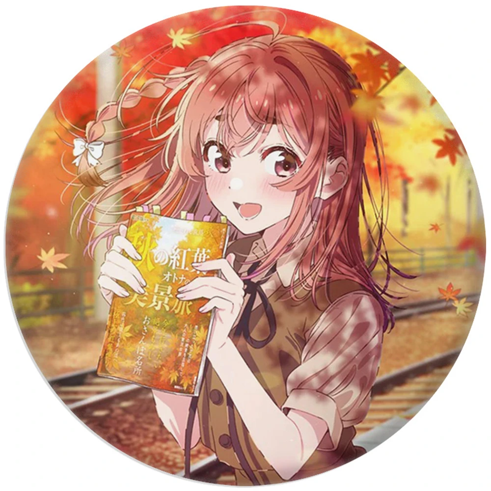 58mm Anime Rent-A-Girlfriend Lchinose Chizuru Asami Nanami COSTUME Cosplay Distintivo Pin SPTE Spilla in banda stagnata ﻿   Prop Gilf