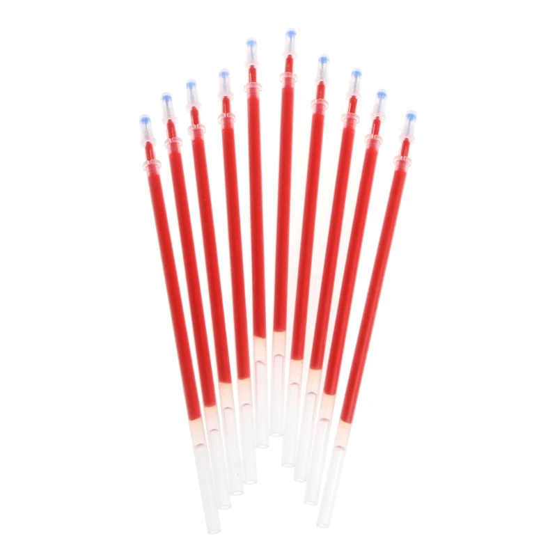 10Pcs 0.38mm Gel Ballpoint Pen Refill Black Blue Red Stationery Supply