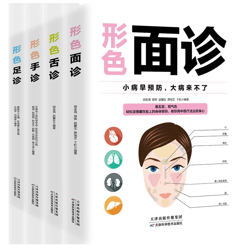 Basic Diagnosis of Facial Features, Hands, Tongue, and Feet. Reading Books on Facial Expressions and Complexion