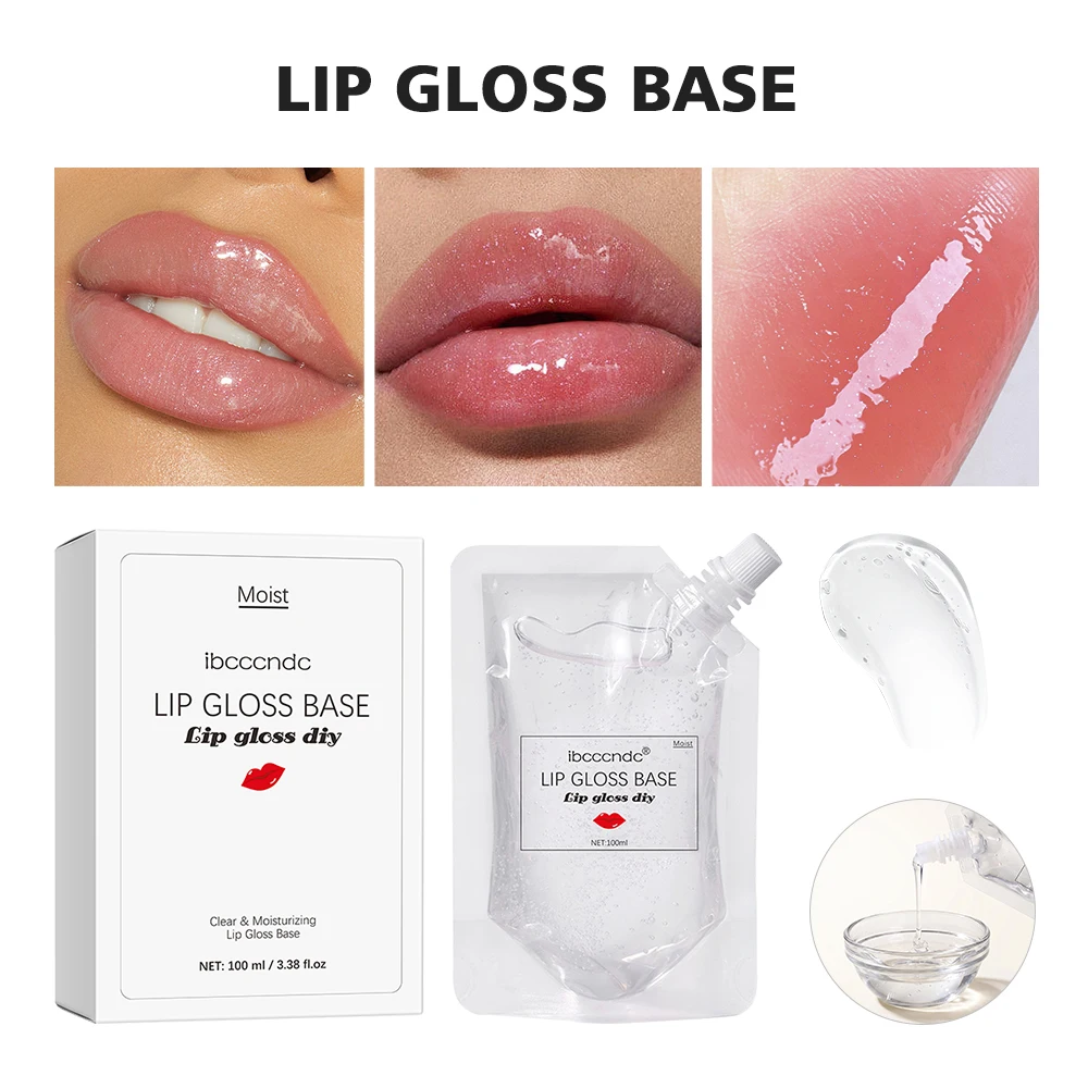 Wholesale DIY Lip Gloss Base Oil Moisturizing Clear Lip Gloss Raw Material Gel Lip Gloss Business Liquid Lipstick
