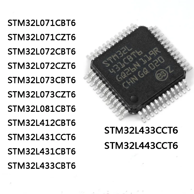 STM32L071CBT6 STM32L 071CZT6 072CBT6 072CZT6 073CBT6 073CZT6 081CBT6 412CBT6 STM32L 431CCT6 433CBT6 433CCT6 443CCT6 LQFP-48 IC