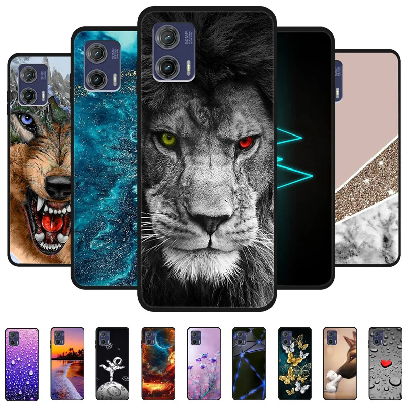 For Motorola Edge 50 Fusion Cases Animal Painted Soft Silicone Phone Cases for Moto Edge 50 Fusion Back Covers Coque Bumper