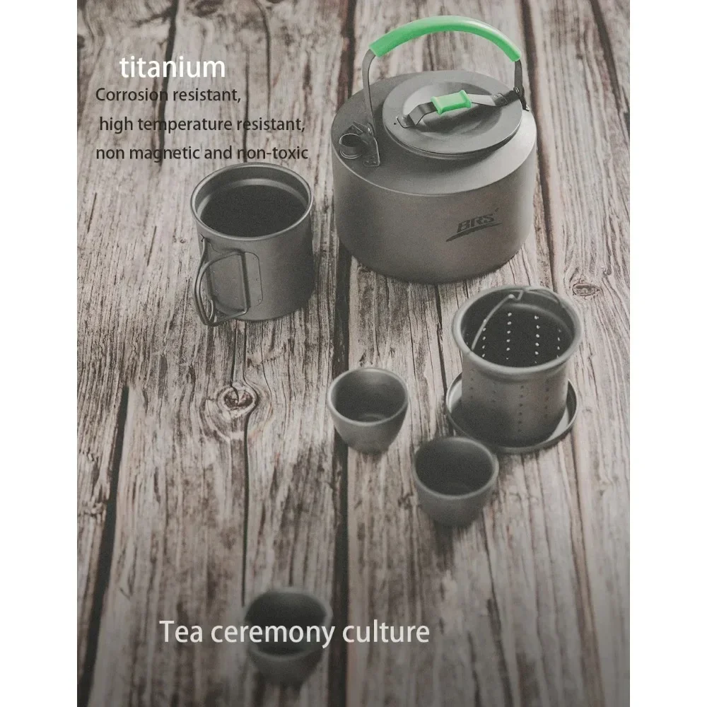 

﻿ BRS-TC02 BRS-TC01 BRS-TC03 Storage Tea Set Combination Portable Outdoor2026 Travel Double-layer High Purity Titanium Teapot