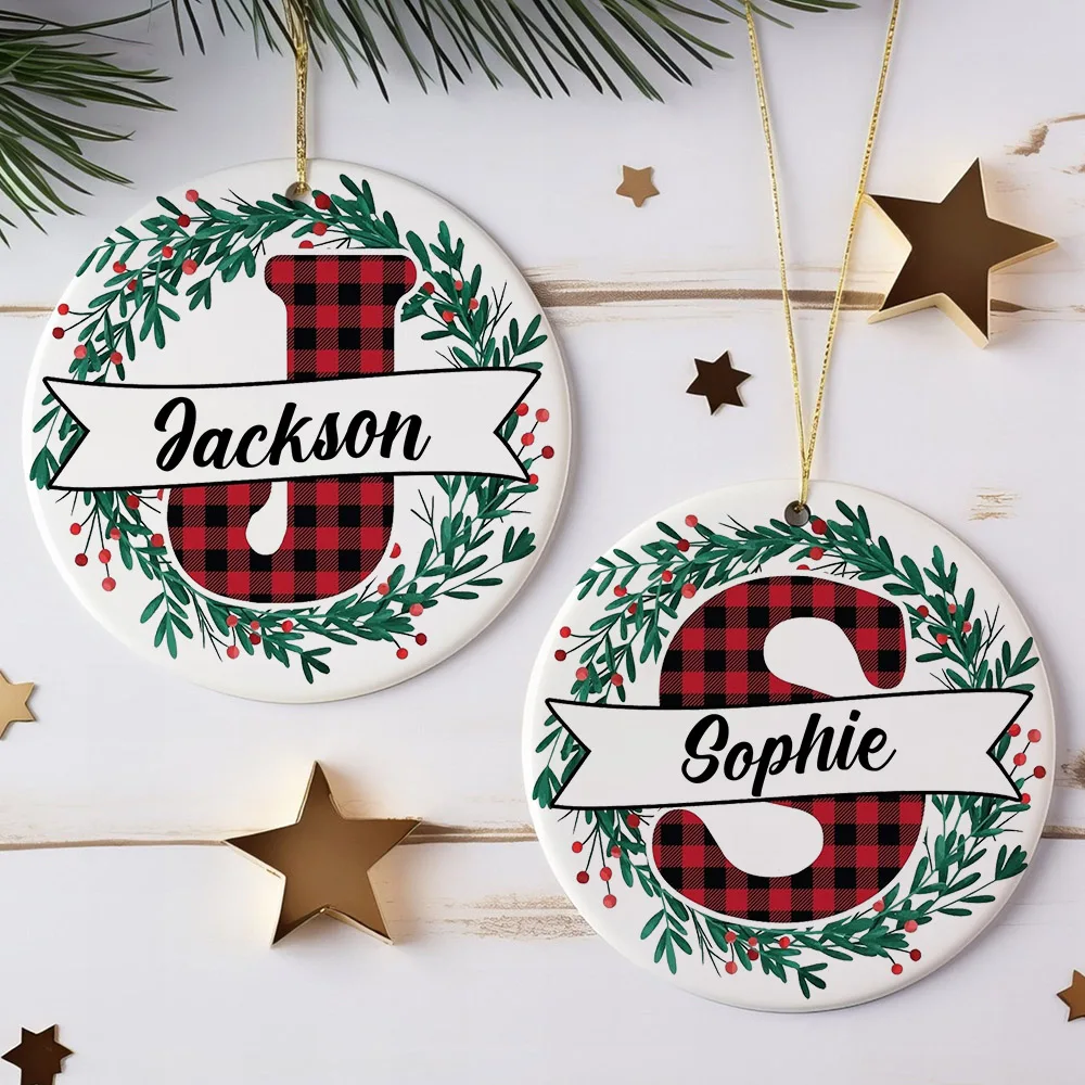 Personalized Christmas Ornament Custom Name Xmas Infant Keepsake Gift Christmas Baby Photography Accessories Christmas Ornament