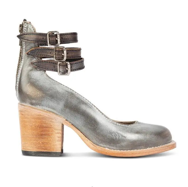 Flache Klassische Sandalen für Damen, Afrikanischer Stil, Quadratischer Absatz, Hohe Absätze, Klobige Freizeitschuhe, Schnürung, Runde Zehenpartie, Riemen, Blockabsatz – Detail 21