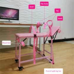 Forced Split Leg BDSM Bondage Chair Restraint Bench Flirting Handcuffs Binding Tools Adult Games Sex Furniture Toys for Couples