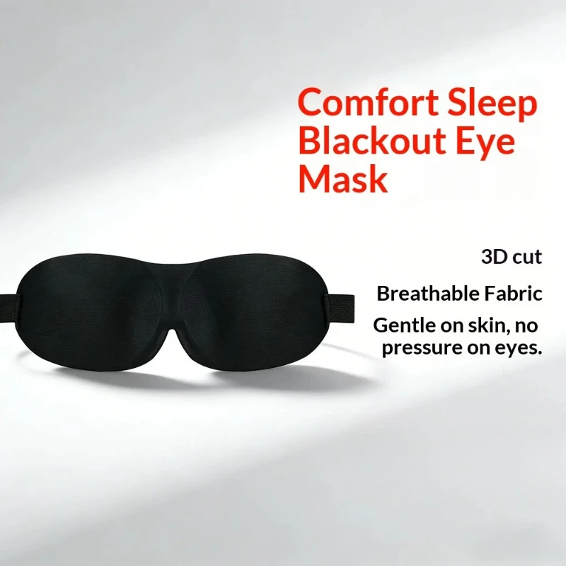 Adjustable 3D breathing sleep mask – Blocks light, allows air circulation around the eyes, unisex comfortable fit