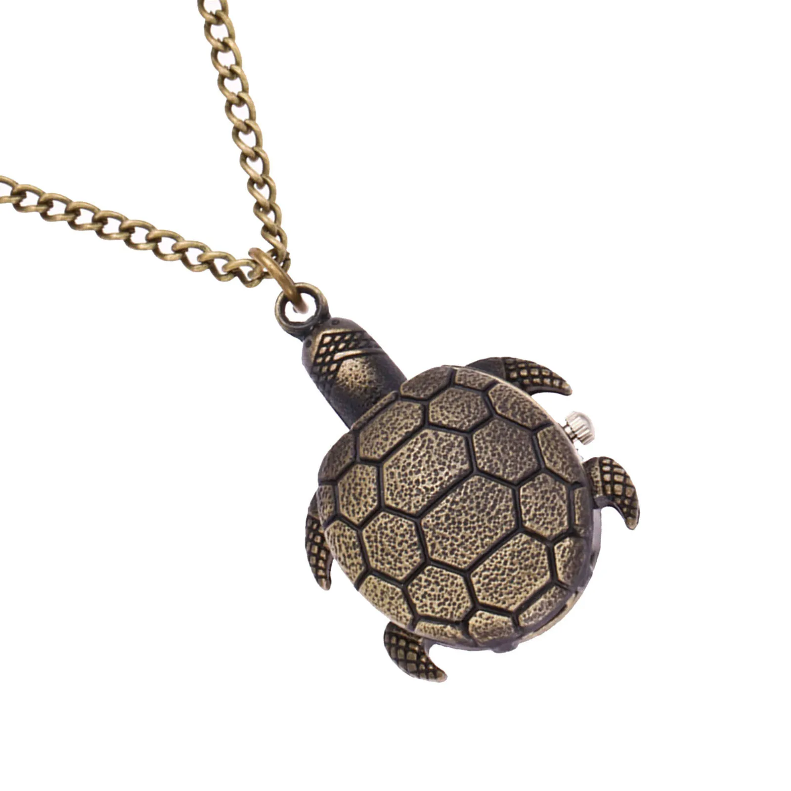 

1pc Alloy Turtle Pattern Quartz Pocket Watch Retro Classic Design Exquisite Detail Durable Fashionable Gift For Family Friends