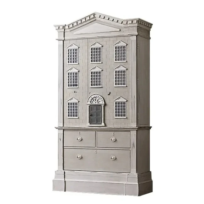 

French American Style Solid Wood Bookcase Living Room Modern Locker Retro Simple Bedroom Wardrobe
