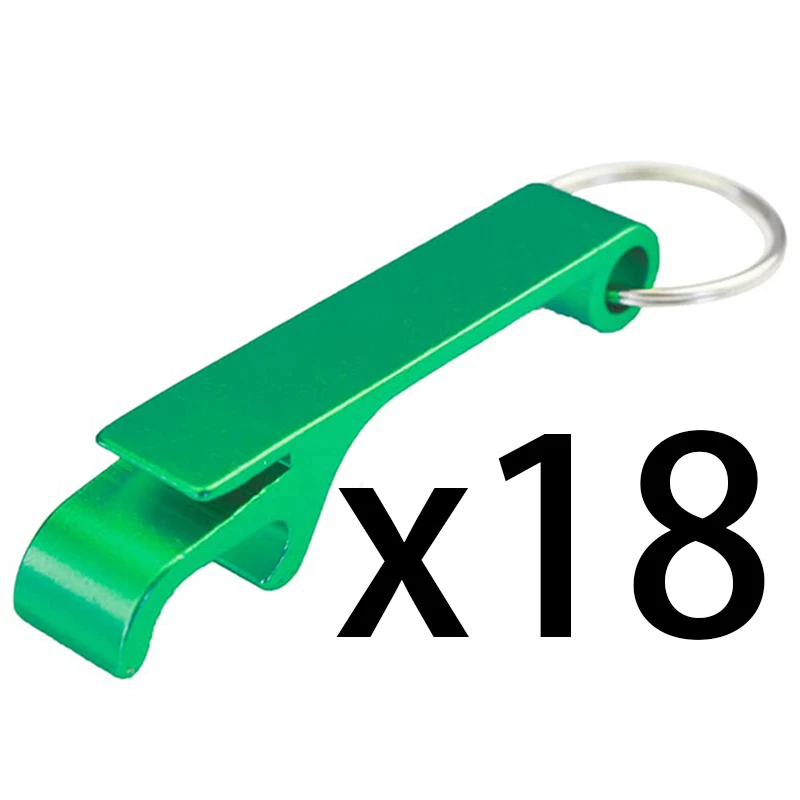 

18Pcs Multi-function Bottle Opener Portable Key Chain Beer Opener Aluminum Alloy Bottle Opener