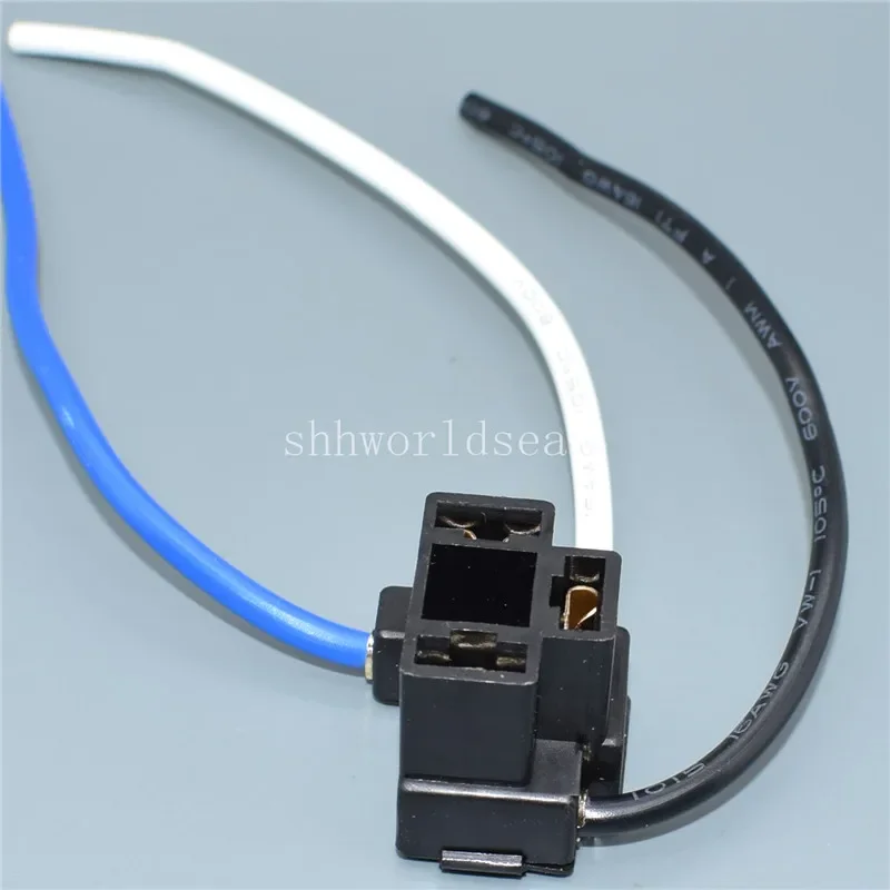Shhworldsea 2pcs H4 Ceramic Wire Wiring Car Truck Headlight Bulb Harness Socket Plug Lamp Bulb Wire Harness Socket Adapter 12V