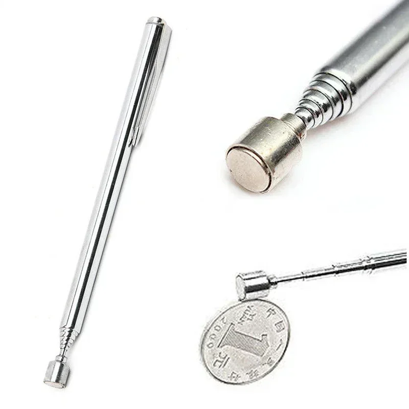 Telescopic Magnetic Pen Light Portable Magnet Pick-Up Tool Stainless Steel Extendable Portable Tool For Picking Up Screws Nuts