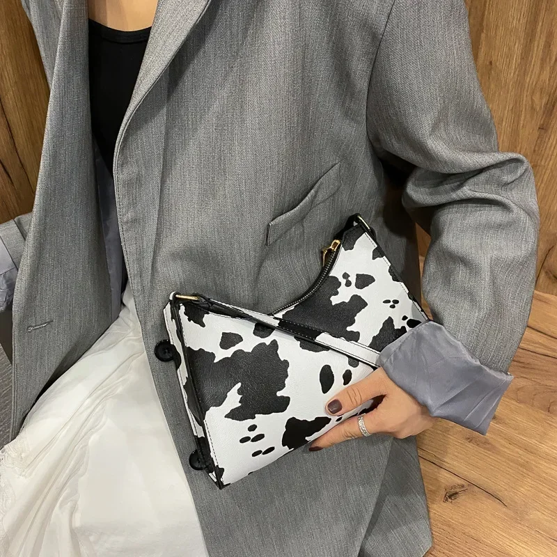 Fashion Zebra Print Women Luxury Handbag PU Simple Underarm Shoulder Bags Female Daily Design Totes Purse Pouch Сумка Багет