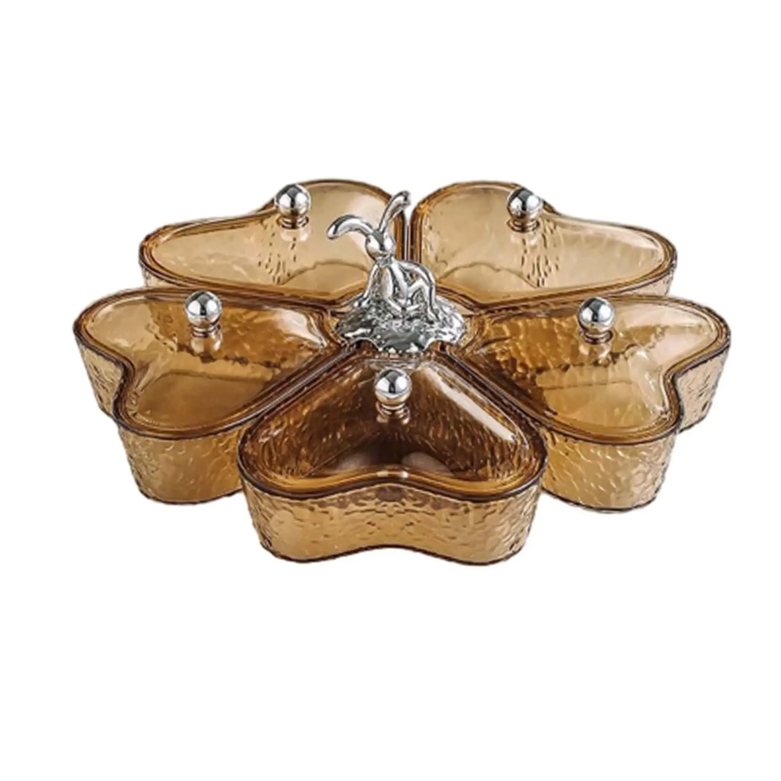 Serving Tray Easy to Carry Portable Decorative Candy and Nut Dishes Rotating Snack Plate for Candy Cakes Dessert Sweets Home