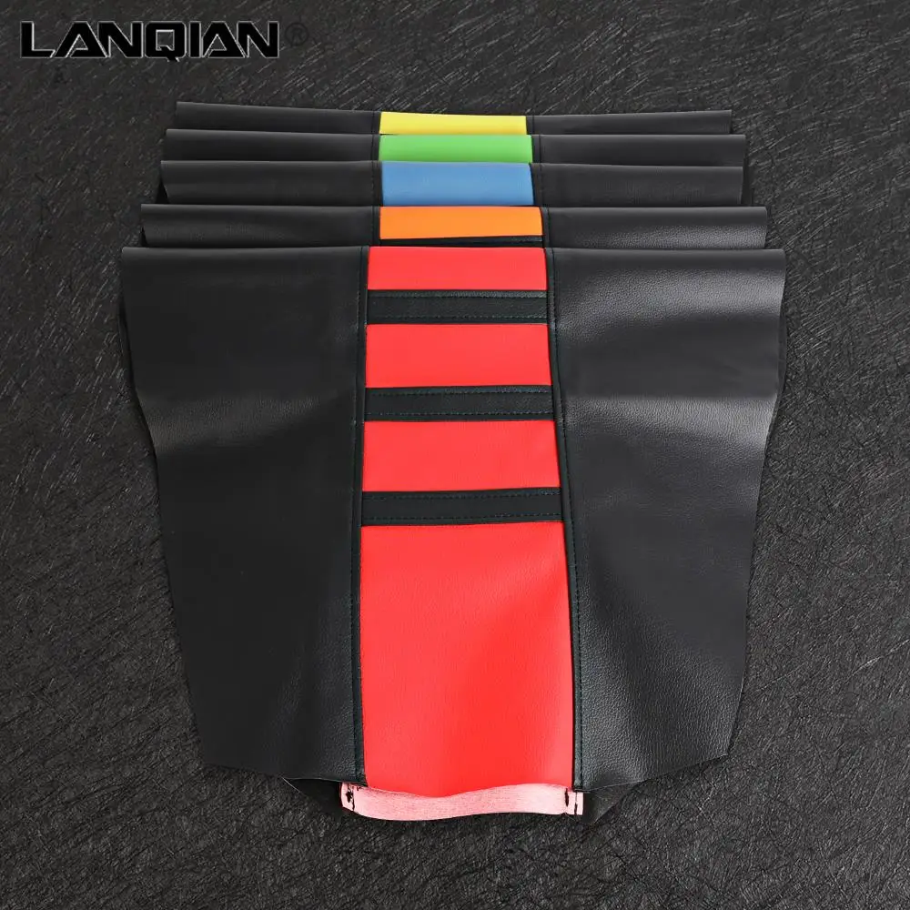 Motorcycle Ribbed Rubber Artificial leather Gripper Seat Cover For Kawasaki KDX 125 125SR 200 220 250 250SR KDX125 KDX250 KDX200