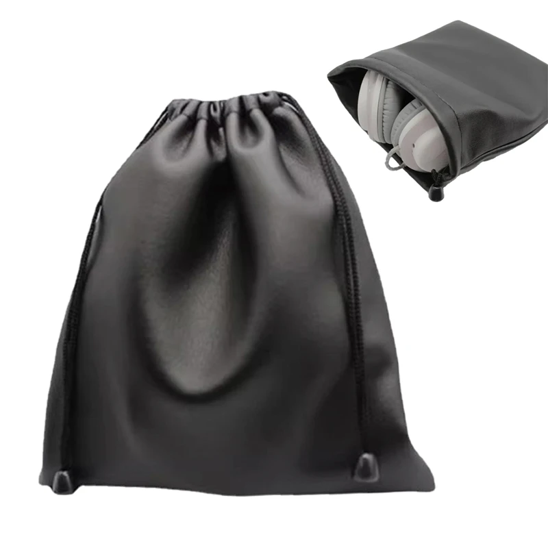 Soft Headphone Leather Storage Bag Waterproof Protective for