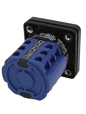 AC 660V 12A 3Pole Universal Change Over Combined Rotary Switch Blue And Black Changeover Switch CA10