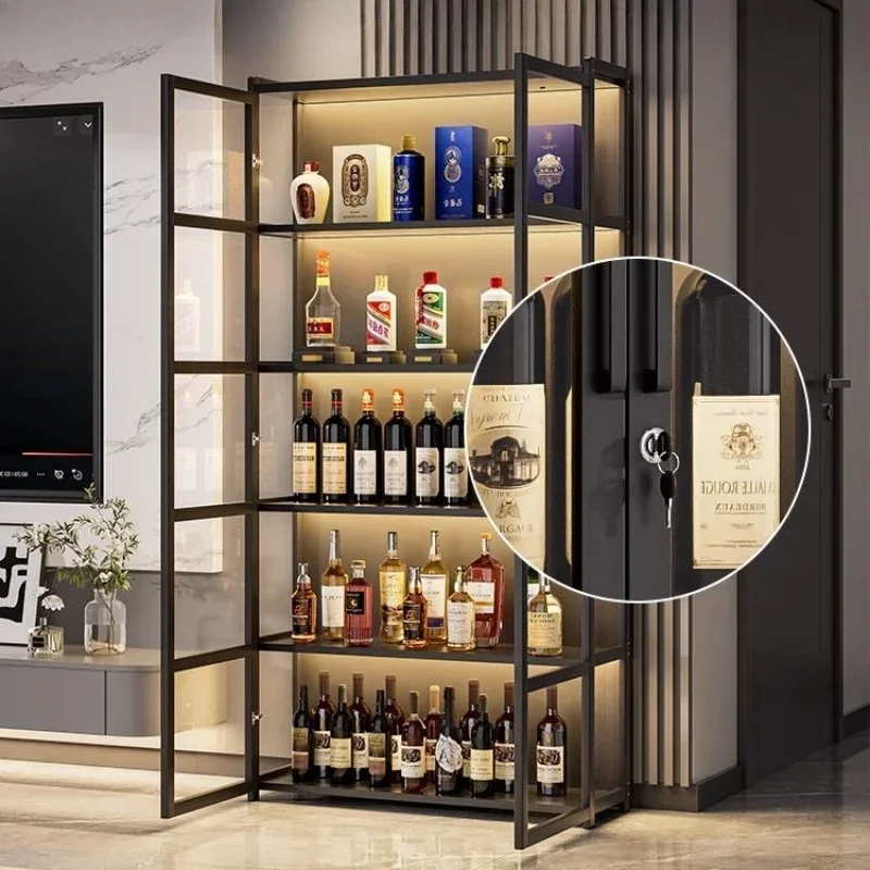 

Спиртовой барный шкаф для гостиной, роскошные очки с башней цвета шампанского, пластиковые стеклянные витрины Vitrina, витрина для хранения, шкаф