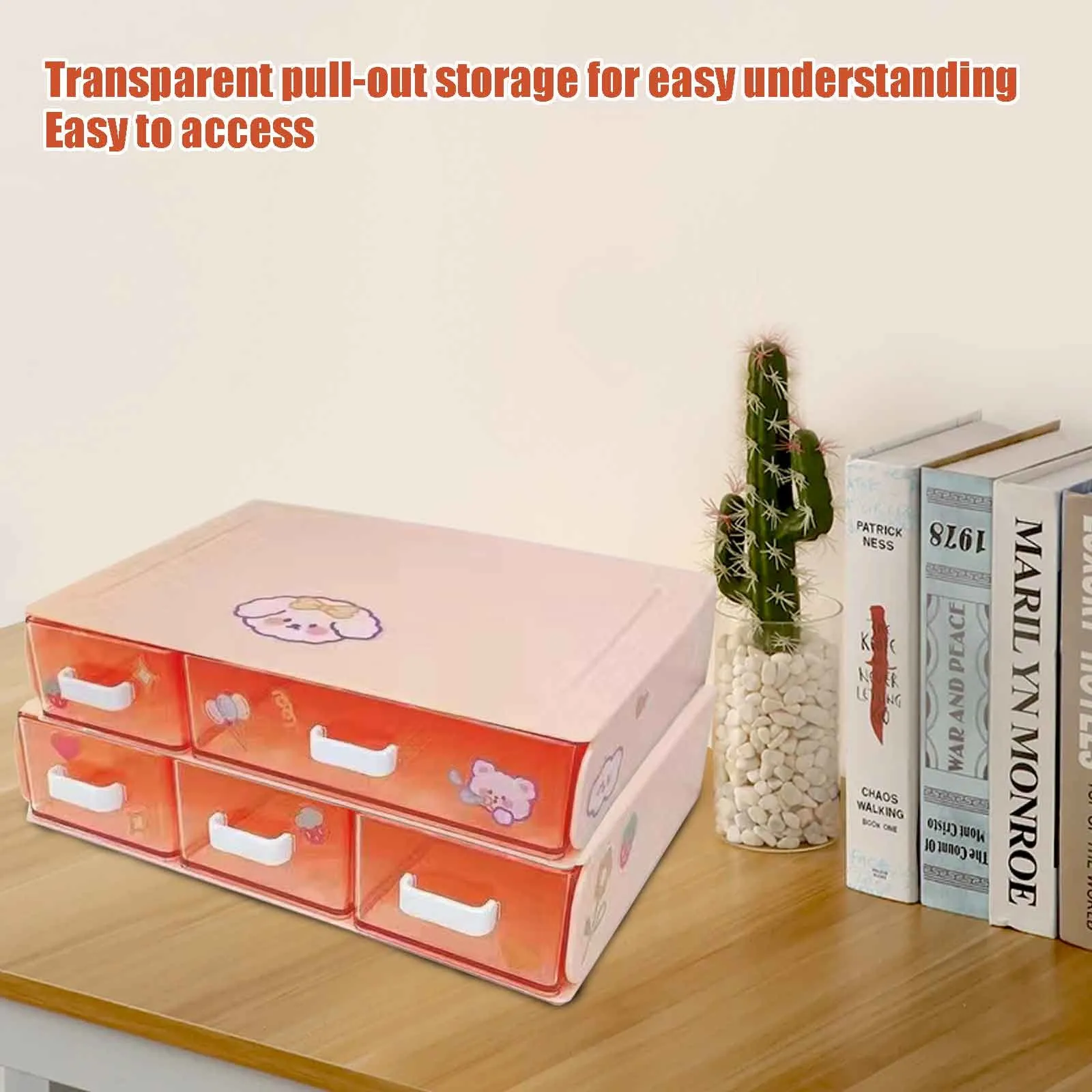 Multi-Functional Storage Drawer Stackable Desktop Storage Box for Office Home Cosmetic Stationery Organizer Desktop Organizer