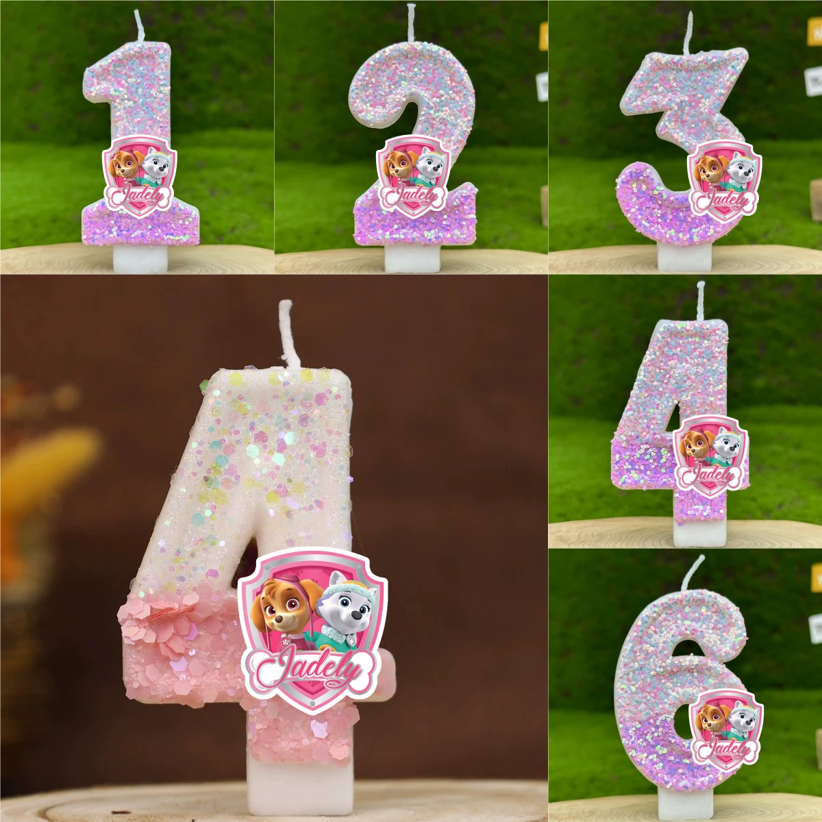 Cartoon Paw Patrol Theme Candle 0-9 Number Birthday Cake Anniversary Party Baby Shower Candles Scene Decoration Supplies