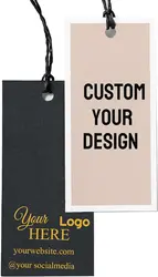 Customized Printed Logo Brand Name 1000pcs/lot Hang Tag Paper Tags Labels For Garment Clothes Bag Shoes Jeans Toy