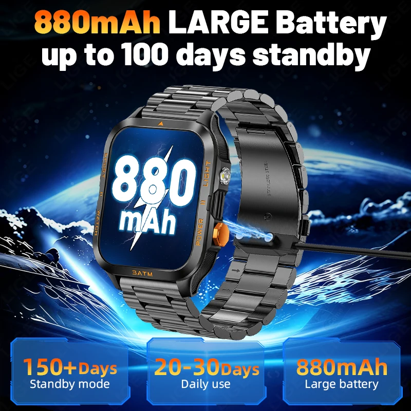 LIGE Outdoor Smartwatch Men GP - огляд і ціна Outdoor Lighting Ip Rating