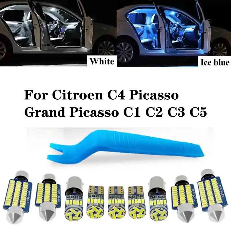 For Citroen C4 Picasso Grand Picasso C1 C2 C3 C5 Aircross Cactus C6 C8 ​Car LED Interior Light Canbus Auto Accessories