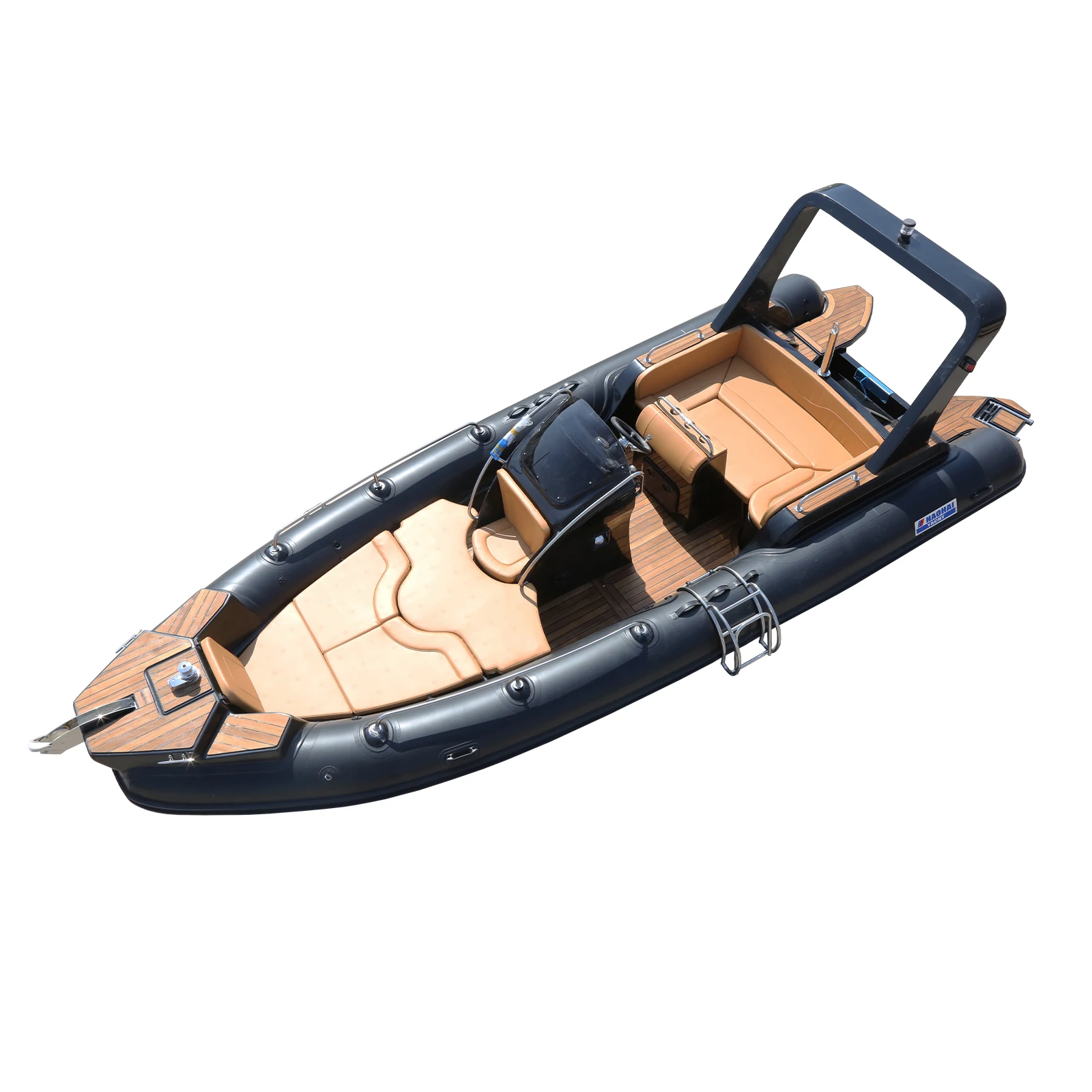 Luxury 23.3ft Inflatable Fishing Rowing Boat With 200HP Engine New Model Hypalon PVC RIB 12 52cm Fiberglass Floor Sale In Italy