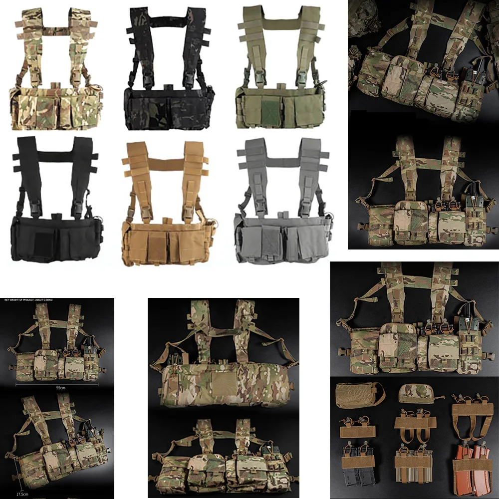 Outdoor Tactical Hunting Quick Detachable Combination Chest Hanging With Various Accessory Parts MOLLE System UW Chest Rigs