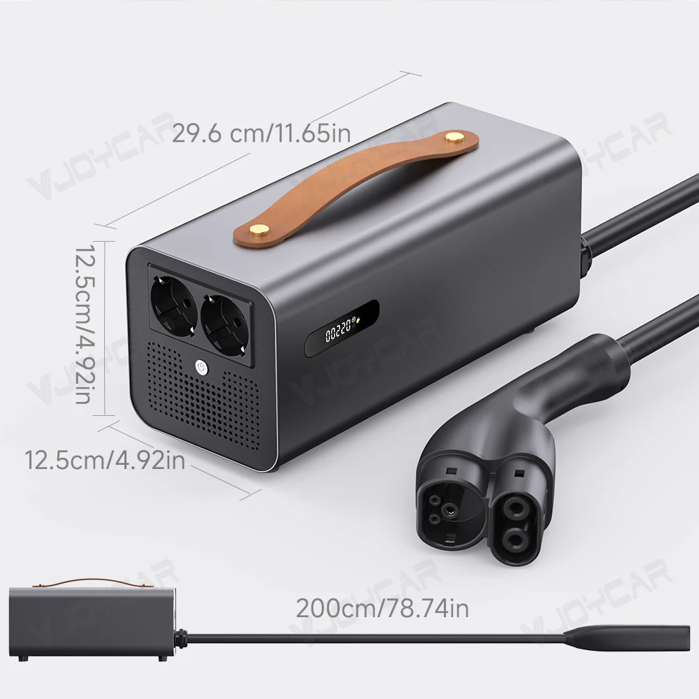 V2L Discharger Gun for Tesla Model 3 Y X S Car Inverter NACS CCS2 AC 110V-120V Portable Power Conversion Socket