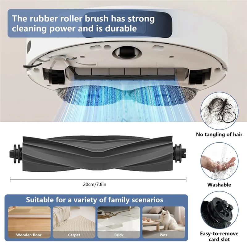 

ABBZ-Robot Vacuum Cleaner Accessories Vacuum Cleaner Parts Tricut Main Side Brush Hepa Filter Mop Cloth