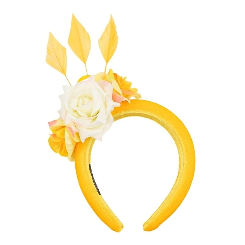 Candy Color Band Headwear Headdress Head Hoop Festival Feathers Hairbands Womens