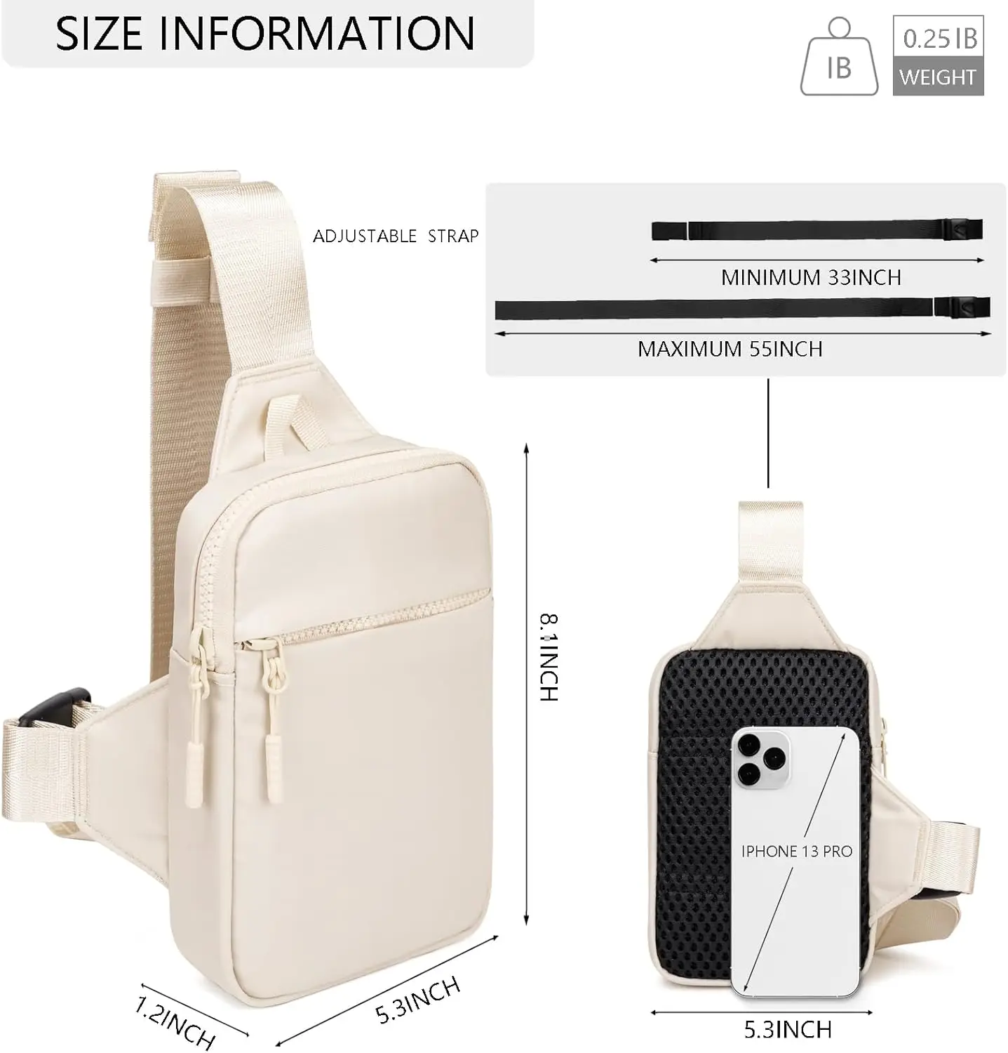 Picture 3: Mini Sling Bag for Men Women, Waterproof Utility Crossbody Backpack Chest Bag for Hiking Travel Sports Running