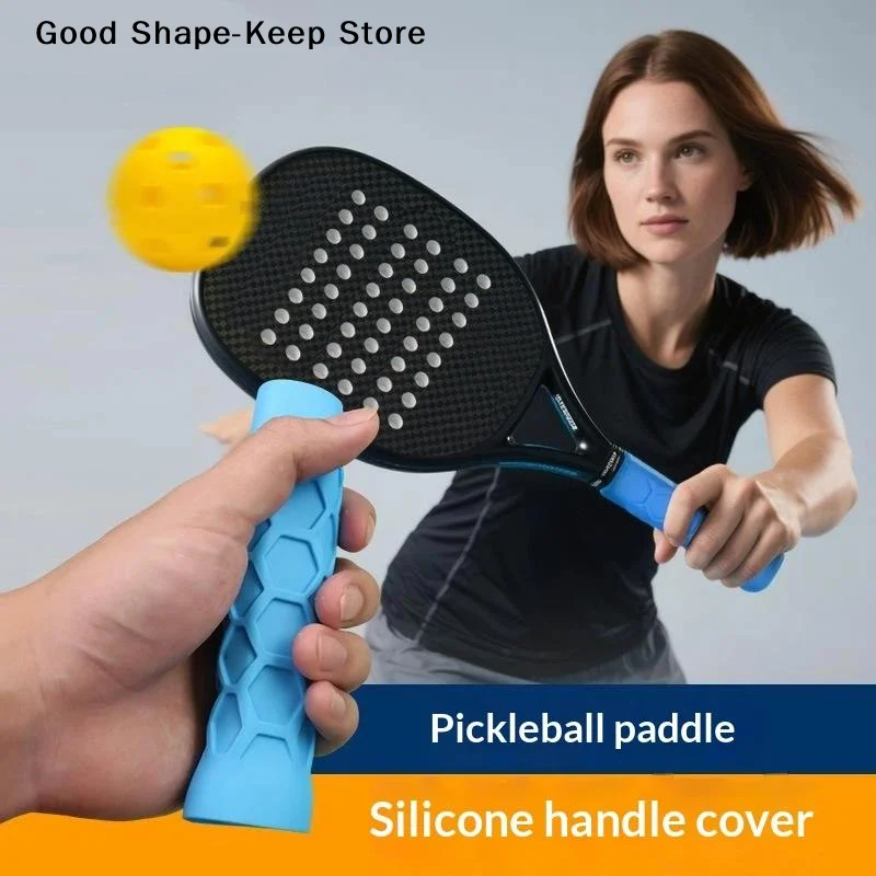 1Pc Reusable Silicone Racket Grip Sleeve For Tennis Rackets Shock-absorbing Sleeve Anti-slip Silicone Grip Sport Accessories