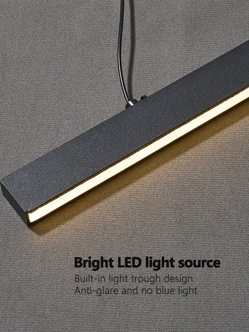Modern ljus kreativ bardisk strip designerlampor LED pendellampa för matbord kök ljuskrona minnesfunktion 8 best sales modern LED-pendellampa - №4