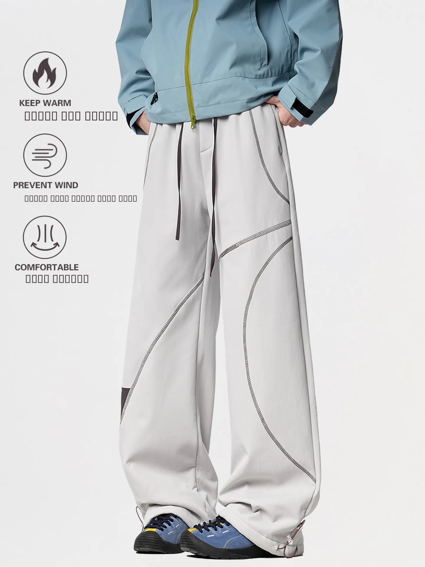 

Мужские повседневные брюки для активного отдыха, прямые, на флисовой подкладке, для походов, удобные, теплые, нейлоновые, весенние, модный бренд