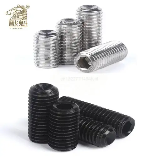 Imagen 1 del producto Juego de tornillos hexagonales de acero inoxidable 304, Perno de copa Allen, color negro, grado 12,9, M2, M2.5, M3, M3.5, M4, M5, M6, DIN916, 50 unidades