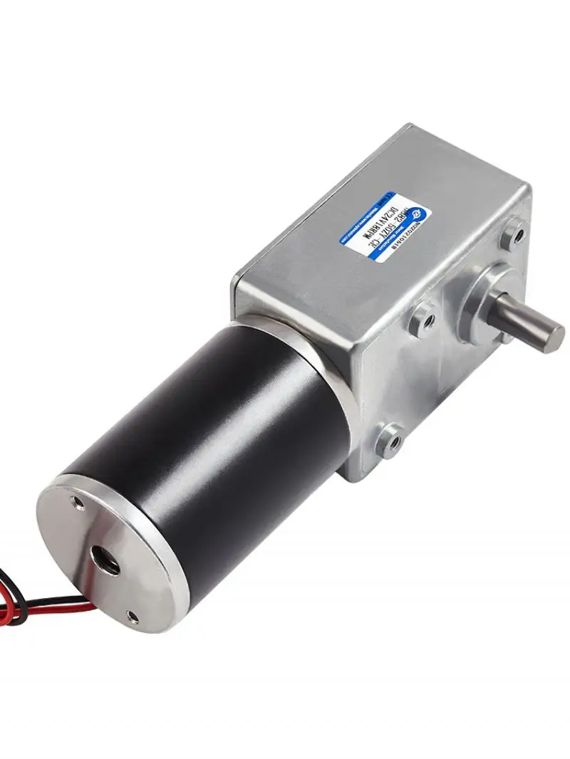 12V Turbo Worm DC Geared Motor High Torque Low Speed Speed Regulating Motor Forward and Reverse