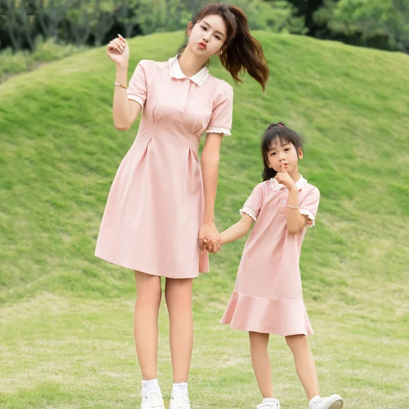 Mum Dad and Kid Outfit Family Look Mother Father and Daughter Son Matching Clothes Mom and Baby Girl Summer Dress Child Clothing