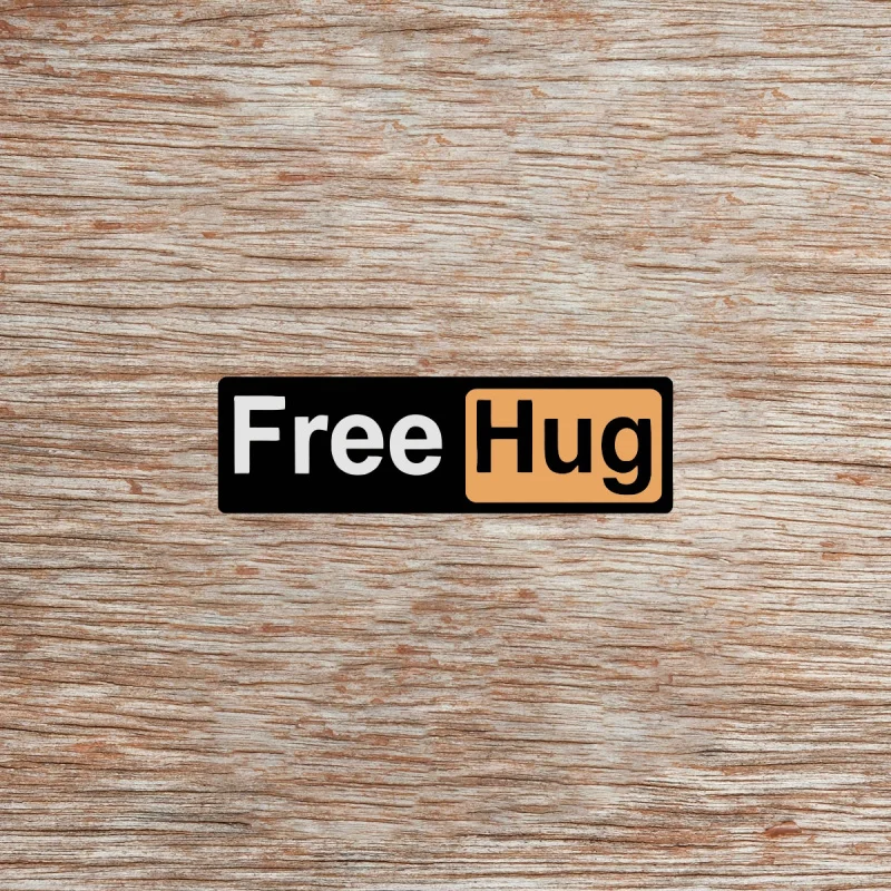 Fun Stickers——“Free hugs”Durable model，Suitable for laptops、Luggage、Skateboards, etc